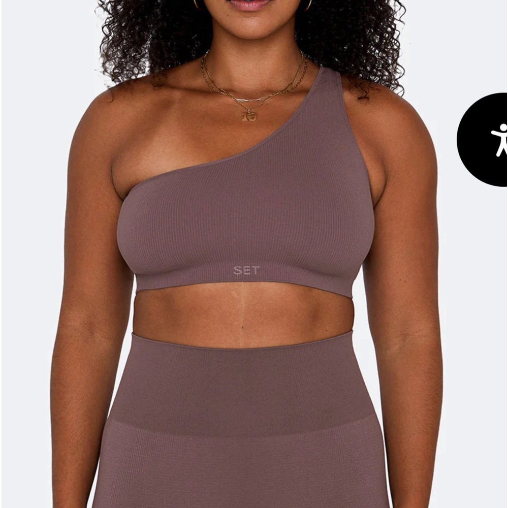 Set Active Sculpt Flex Ribbed One Shoulder Sports Bra